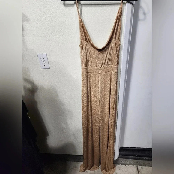 MISHA Moyra Jumpsuit in Khaki Size 4 Party Elegant Wedding Holiday - Picture 7 of 10